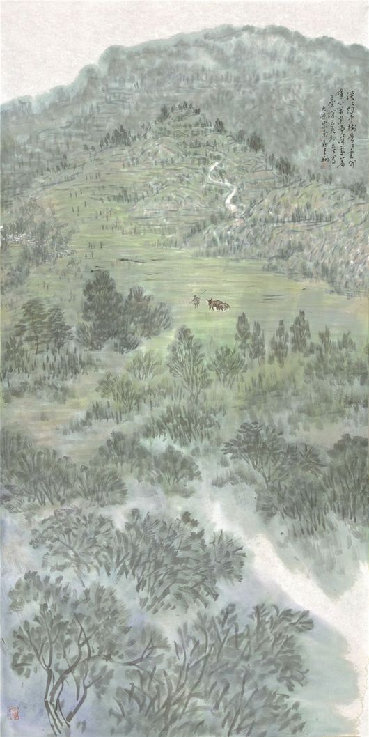 至臻高格 淡彩天成——淺析李翔的淡彩山水畫 至臻高格 淡彩天成——淺析李翔的淡彩山水畫