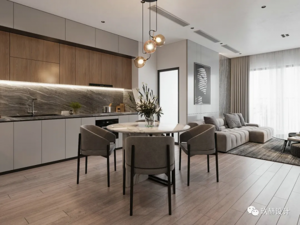 142平北京二手房裝修｜用暖光點亮黑色，讓黑色融入生活