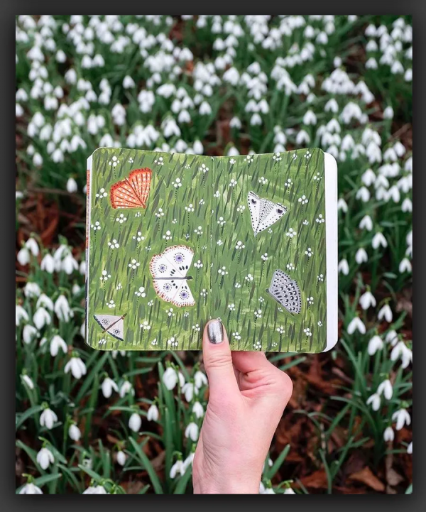 手繪｜邊走邊畫，她的速寫本里裝滿了四季的風景