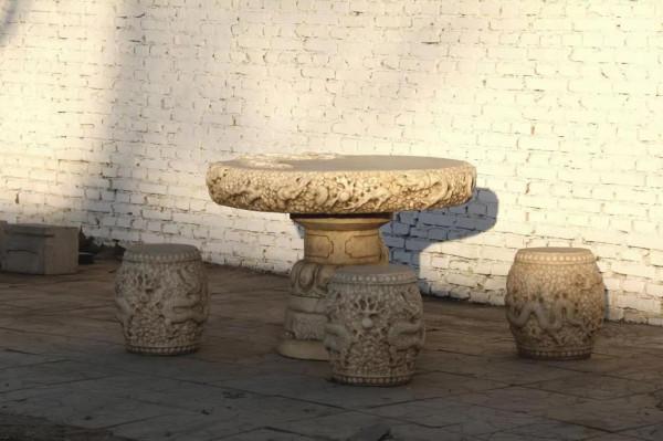 石桌 茶桌 漢白玉