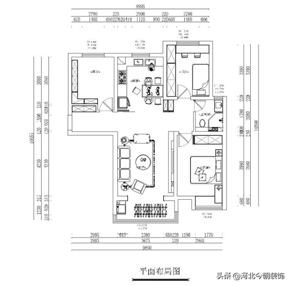 靈感美家 | 博雅盛世110㎡簡約輕奢風，“紅”運當頭，自由張揚