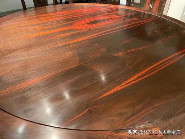 大紅酸枝碩果累累圓餐桌丨大方之作