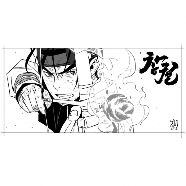 畫熱血漫畫的人設，真酷