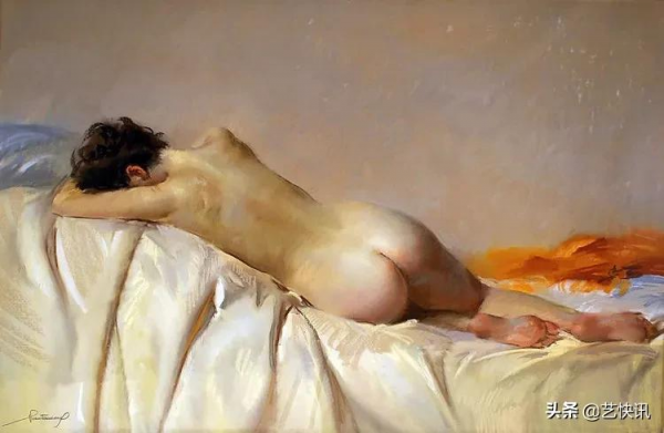 粉彩畫 | 費利佩·桑塔曼斯的人物，詮釋著最美的人體造型