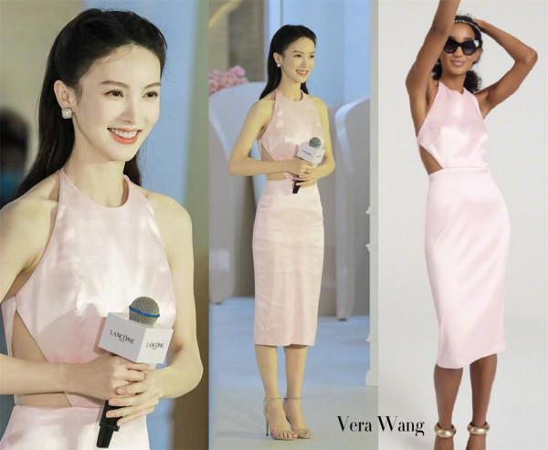 穿上這些禮服就不要坐下？金晨穿粉裙明豔甜美，卻被禮服褶皺扣分