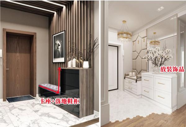 學聰明點，玄關櫃除了做到頂，一高一低，懸空落差10公分就懂好處