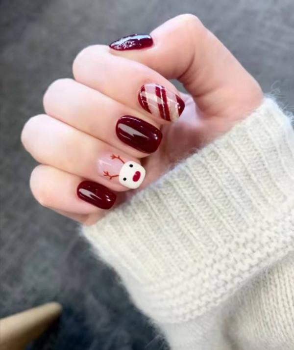 新年美甲｜超顯白｜氣質｜秋冬美甲