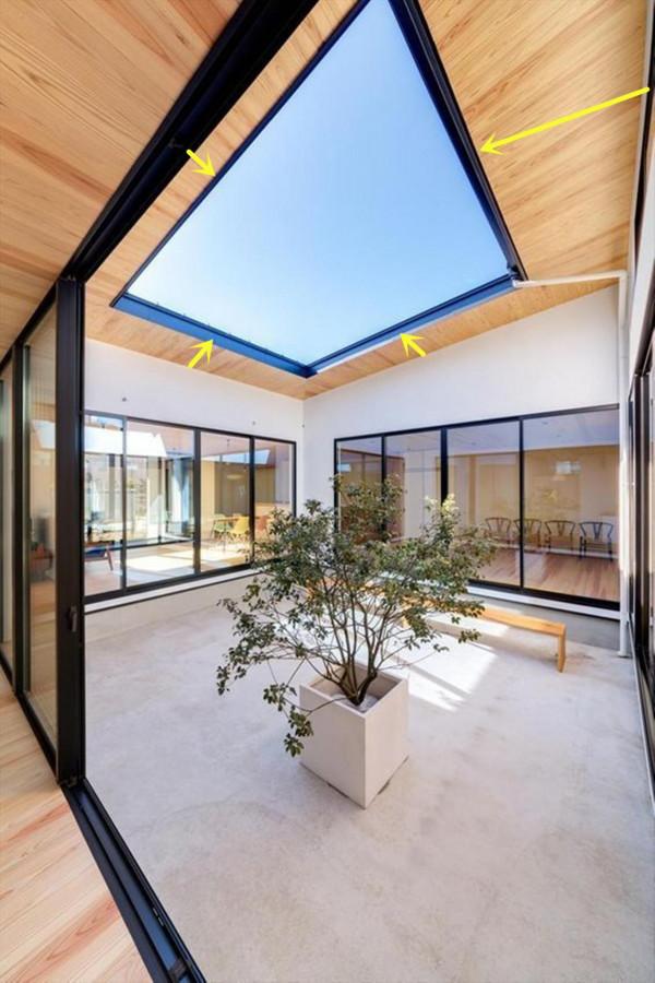 有一個天井絕對不是“麻煩事”，延伸一圈30公分的連廊，好處頗多