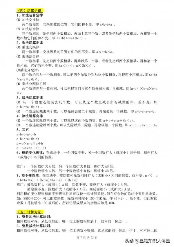 （超詳）小學數學知識點歸納彙總，趕緊為孩子收藏吧