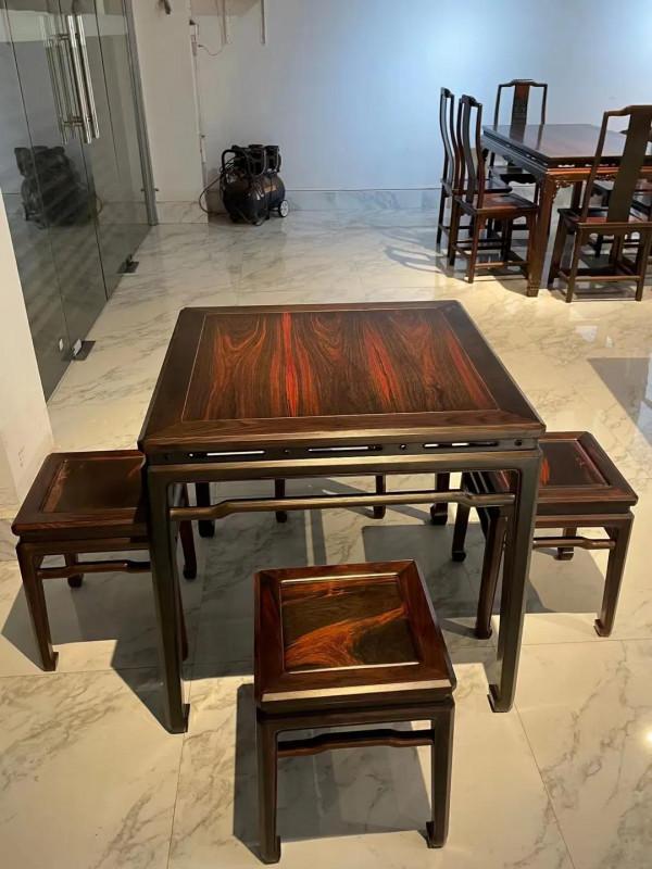 大紅酸枝八角休閒桌