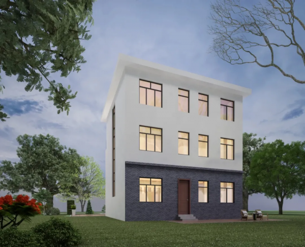 建個美觀好看的住宅，做村裡最亮眼的房子