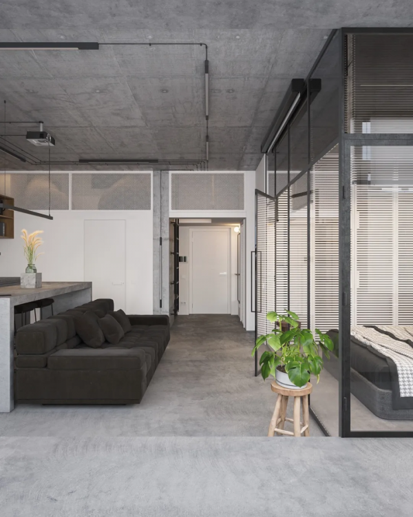 70㎡ 的 LOFT,裸裝的混凝土空間也可以很溫馨 70㎡ 的 LOFT,裸裝的混凝土空間也可以很溫馨