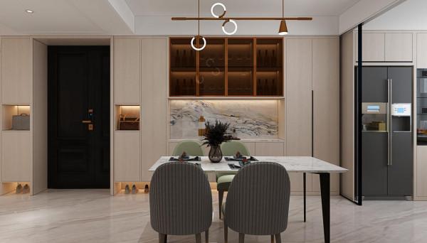 148㎡現代風，以生活便利性為出發點，整體空間簡潔大氣