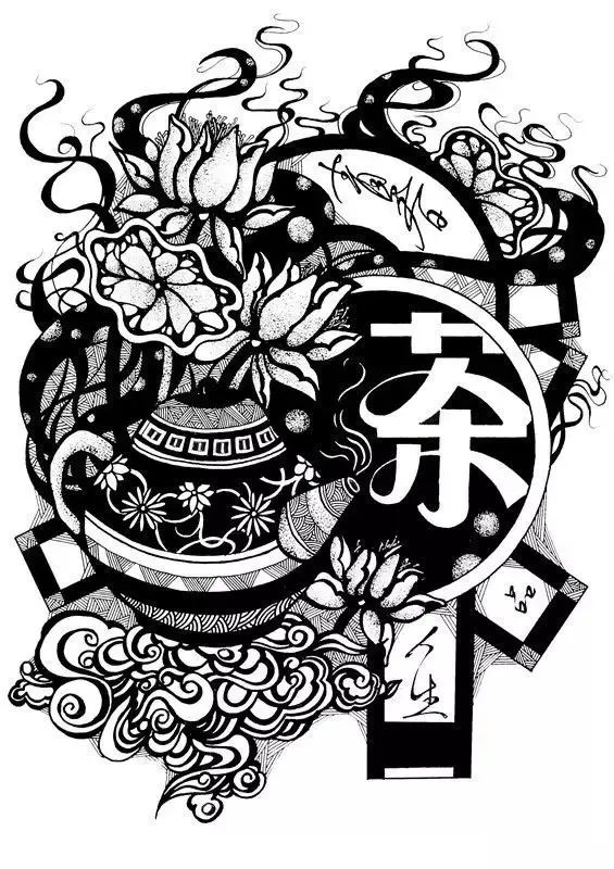 分享 | 黑白裝飾畫靈活運用多種表現方式