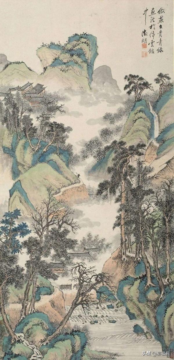 名家山水畫《疊翠圖》欣賞