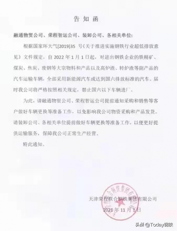 重磅！多家鋼企釋出最嚴禁令