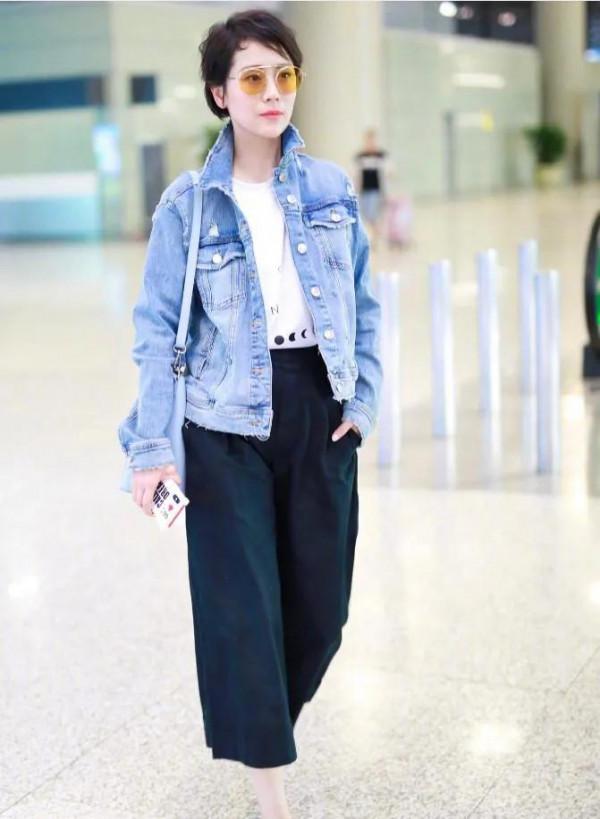 155身高牛仔外套穿搭