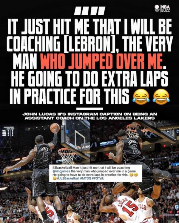 報仇~ 湖人新助教笑談曾被詹姆斯飛躍扣籃:必須罰他多跑圈 報仇~ 湖人新助教笑談曾被詹姆斯飛躍扣籃:必須罰他多跑圈