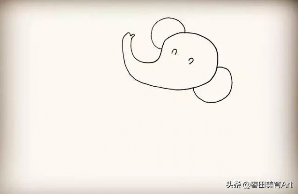 教程丨少兒美術課程簡筆畫《洗澡的小象》