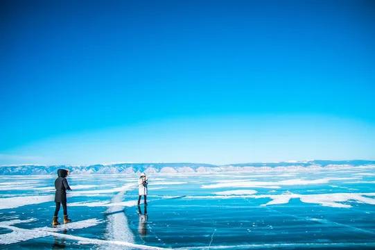 貝加爾湖藍冰絕美風景