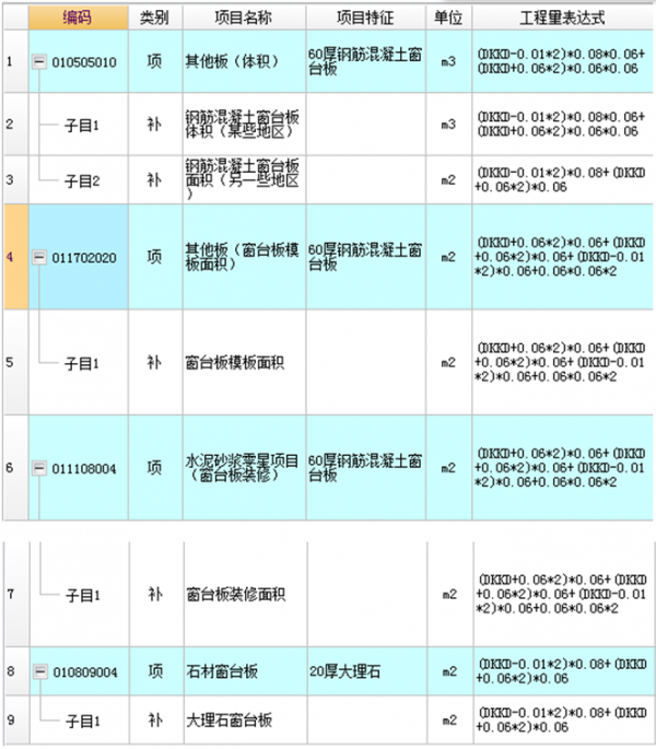 怎樣利用窗寬計算窗臺板的工程量