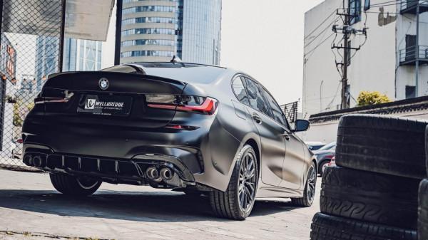 超帥低趴黑武士！寶馬3系貼TMD電光金屬黑