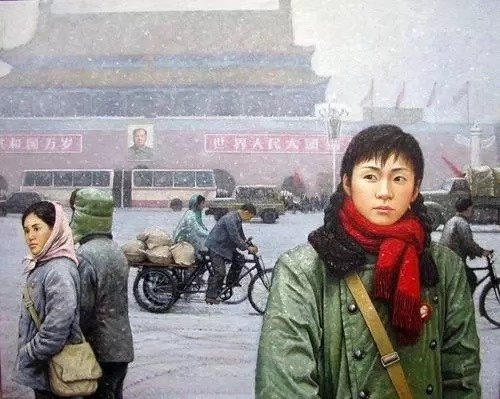 著名油畫家陳大中作品（紅衛兵）