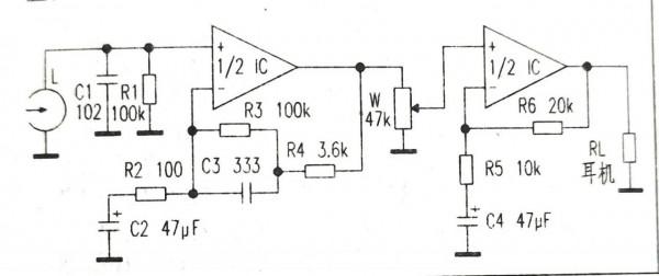 耳機功放晶片TDA1308應用電路
