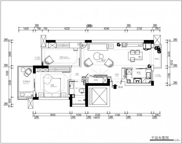 裝修案例 | 100㎡美式混搭，古典與現代的優雅結合