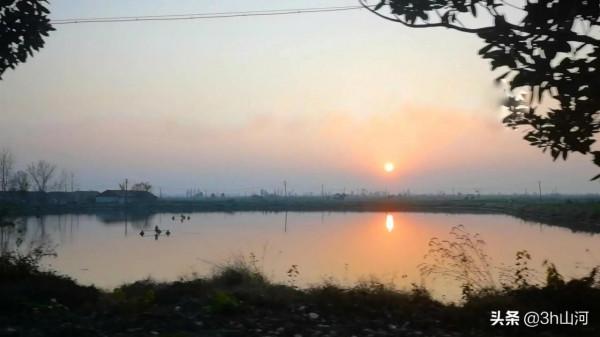 江漢平原上的日落時分