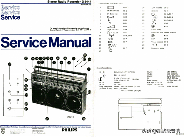 80年代飛利浦推出的D8444立體聲收音機、盒式錄音機Boombox音響 80年代飛利浦推出的D8444立體聲收音機、盒式錄音機Boombox音響