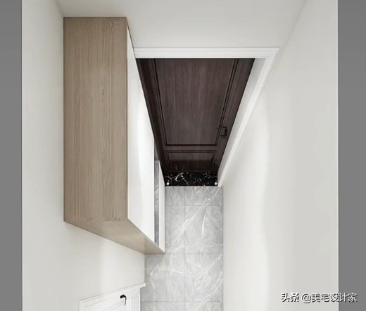 入戶過道太窄，放鞋櫃就堵大門，應該這樣解決