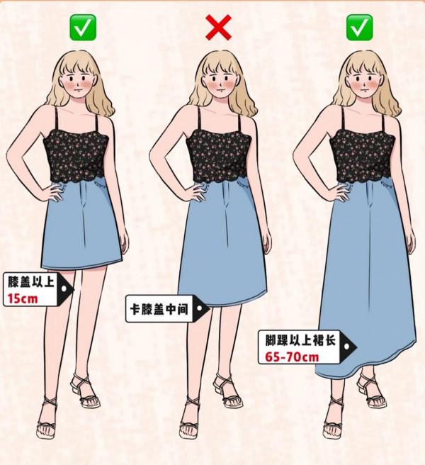 小個子女生別隻穿短裙，學會這8個挑選長裙的技巧，155也能顯高