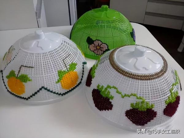 剩餘的十字繡線，在籃子上這樣刺繡，看完第一個就想收了