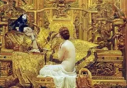 黃中羊“慈禧太后”系列油畫，網友：老佛爺被氣活了