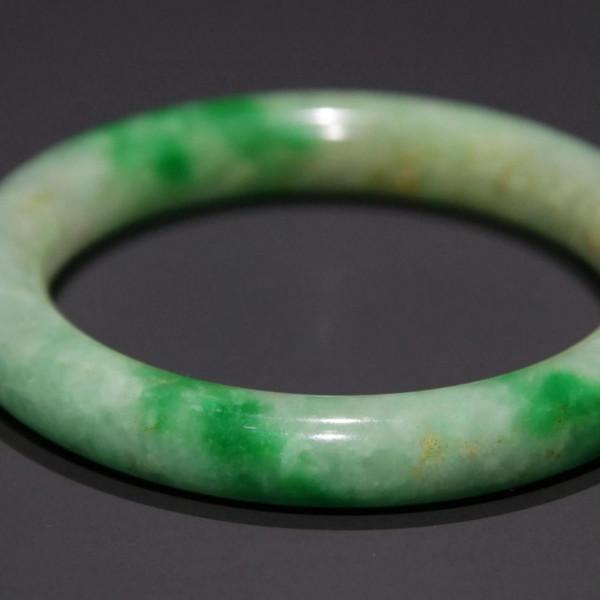 迴流 老翡翠圓條手鐲